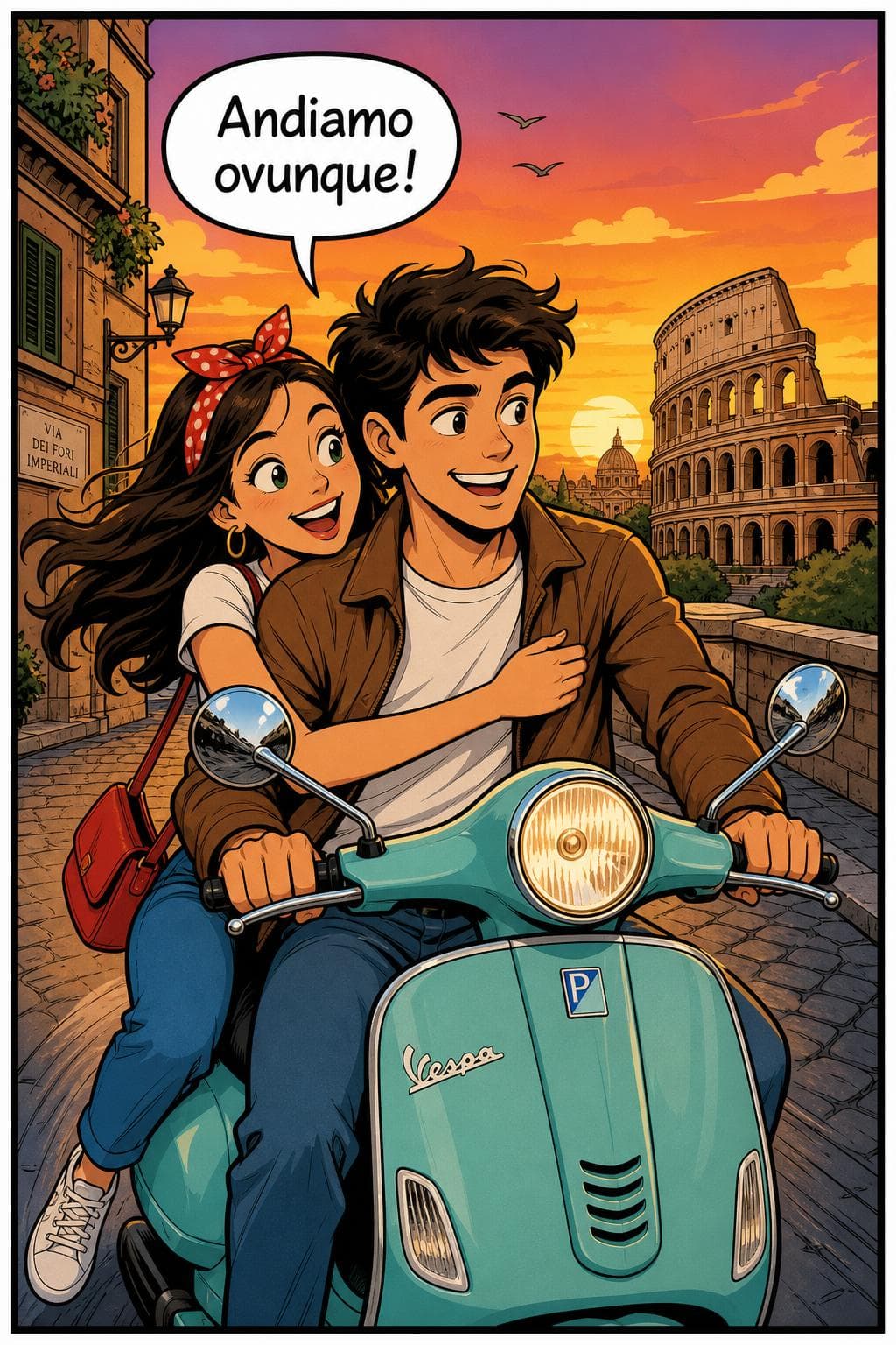 Roma in Vespa